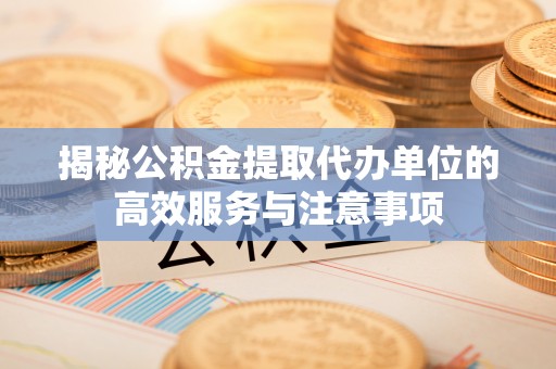 新城揭秘公积金提取代办单位的高效服务与注意事项