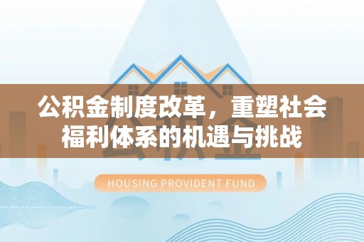 新城公积金制度改革，重塑社会福利体系的机遇与挑战