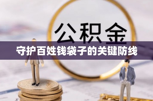 新城守护百姓钱袋子的关键防线