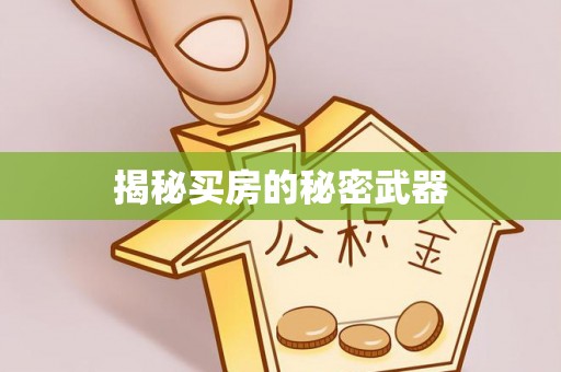 新城揭秘买房的秘密武器