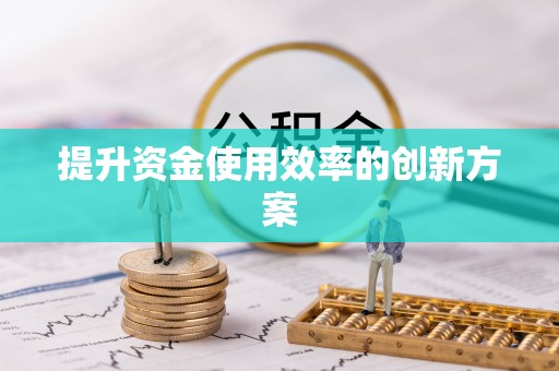 新城提升资金使用效率的创新方案