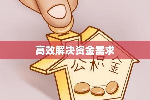 新城高效解决资金需求