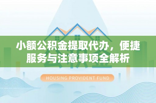 新城小额公积金提取代办，便捷服务与注意事项全解析