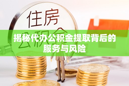 新城揭秘代办公积金提取背后的服务与风险