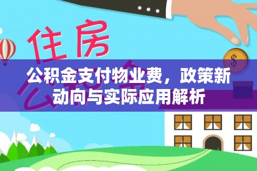 新城公积金支付物业费，政策新动向与实际应用解析
